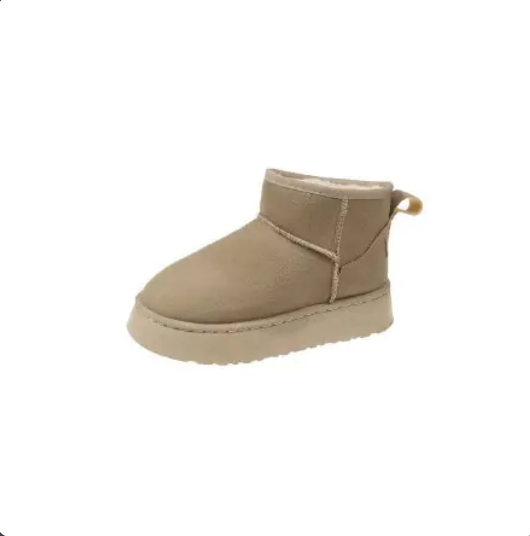 Platform Mini Anti-skid Skeepskin boot