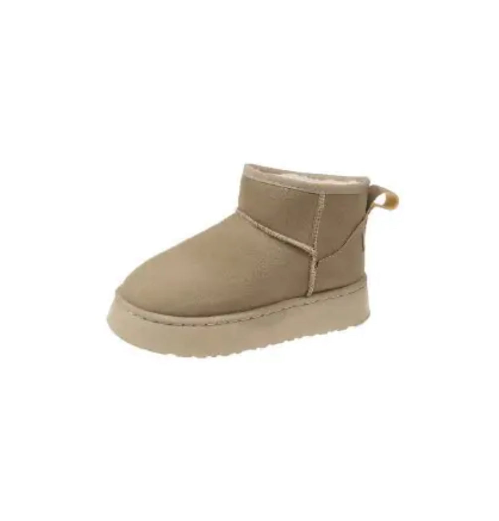 Platform Mini Anti-skid Skeepskin boot