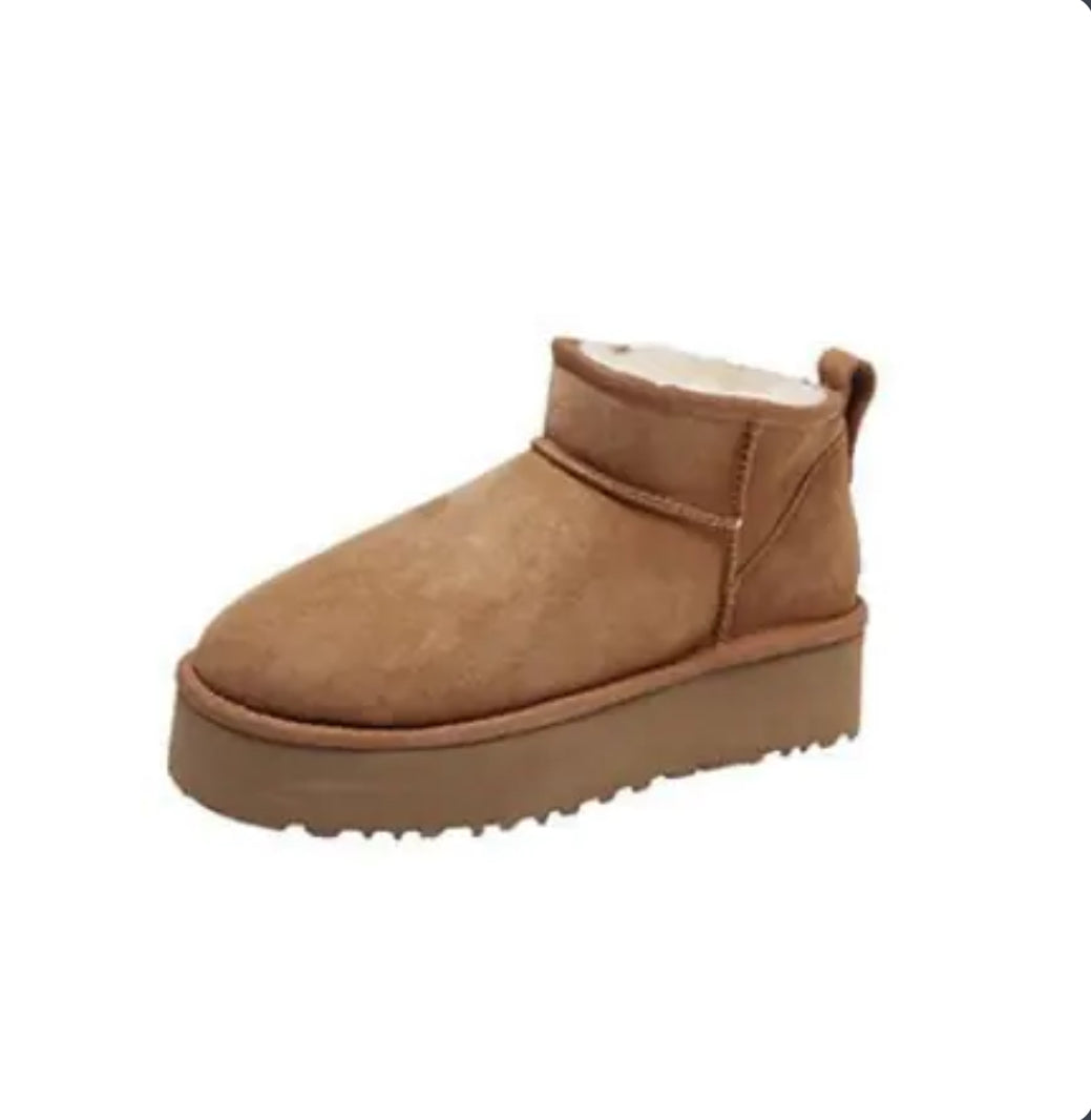 Platform Mini Anti-skid Skeepskin boot